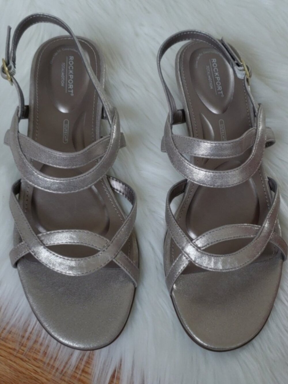 Rockport Total Motion TruTech Zandra 1'' wedge slingback sandals US10=EU41=UK7.5